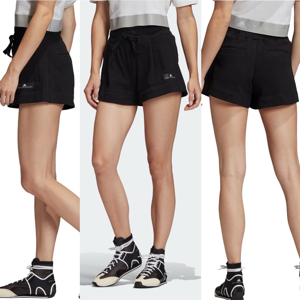 Adidas Stella Mccartney Black Shorts Essential Sweatshorts Womens Size Small S